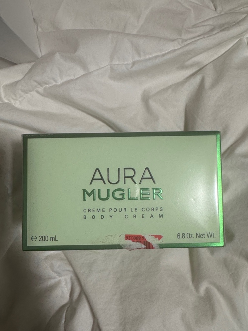 Mugler Aura Body Cream in Pale Mint Green